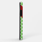 Aangepaste naam ladybug-vlindergroene polka-stippe Case-Mate iPhone case (Achterkant/rechts)
