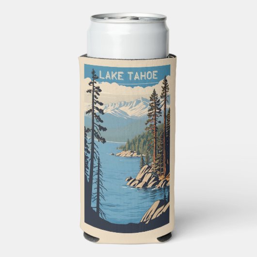 Aangepaste naam Lake Tahoe Seltzer Blikjeskoeler (Seltzer Achterkant)