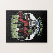 Aangepaste NAAM Land Boerderij Schuur Tractor Boer Legpuzzel (Horizontaal)