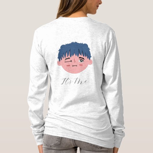 Aangepaste Naam Lang T-shirt (Achterkant)