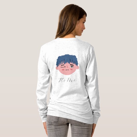 Aangepaste Naam Lang T-shirt (Achterkant volledig)
