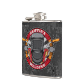 Aangepaste NAAM Lasser Metaalbewerker Laswinkel Heupfles (Links)