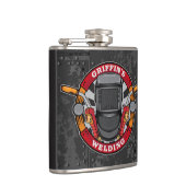 Aangepaste NAAM Lasser Metaalbewerker Laswinkel Heupfles (Rechts)