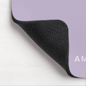 Aangepaste naam lavendel kleur muismat (Hoek)
