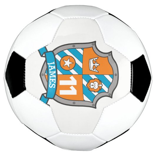 Aangepaste naam leeftijd 11 jaar voetbalschild foo voetbal (Gedraaid)