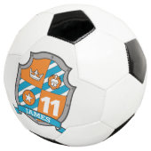 Aangepaste naam leeftijd 11 jaar voetbalschild foo voetbal (Drie kwart)