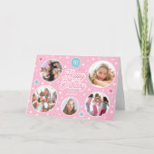 Aangepaste naam Leeftijd Foto Collage Birthday Sta Kaart (Voorkant)