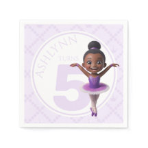 Aangepaste naam & leeftijd paarse ballerina kinder