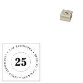 Aangepaste naam & leeftijd Surprise Party Retourad Rubberstempel (Gestempeld)