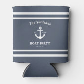 Aangepaste Naam Leisteen Blauwe Anker Boot Feest R Blikjeskoeler (Voorkant)