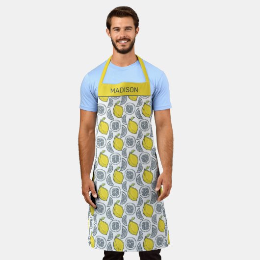 Aangepaste naam Lemon Pattern schorten (Gedragen)