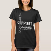 Aangepaste naam Leopard Brain Cancer Support Squad T-shirt (Voorkant)
