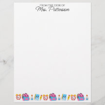 Aangepaste naam leraar Gift Letterhead Cute Kawaii