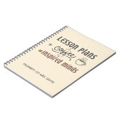 Aangepaste naam leraar notitieboek - Lesplannen ko (Linkerzijde)
