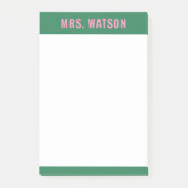 Aangepaste Naam Leraar Stationery Waardering Gift Post-it® Notes (Voorkant)