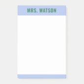 Aangepaste Naam Leraar Stationery Waardering Gift Post-it® Notes (Voorkant)