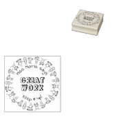 Aangepaste naam leraar zegt geweldig werk rubberen rubberstempel (Gestempeld)