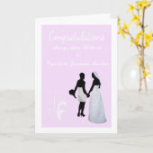 Aangepaste naam Lesbische bruiloft Gefeliciteerd K Kaart (Gele Bloem)