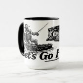 Aangepaste naam Let's Go Gevist Trout Mok (Voorkant links)