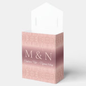 Aangepaste naam Letter Bruiloft Roos Gouden gesche Bedankdoosjes (Geopend)