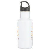 Aangepaste naam letter E Goud folie Blush Roze Roz Waterfles (Achterkant)