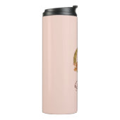 Aangepaste Naam Letter G Gold Folie Blush Pink Ros Thermosbeker (Gedraaid links)