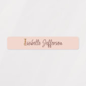 Aangepaste naam letter I goud folie blos roze roze Labels (Design 1)