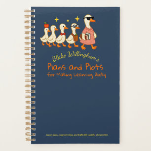 Aangepaste naam Leuk Coole Eend Planner Voor Docen