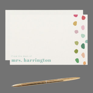 Aangepaste naam, leuk geschenk voor leraren kantoo briefpapier