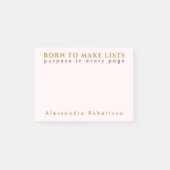 Aangepaste naam leuk lijst liefhebber pastel roze post-it® notes (Voorkant)