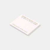 Aangepaste naam leuk lijst liefhebber pastel roze post-it® notes (Schuin)