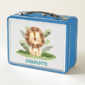 Aangepaste Naam Leuke Dieren Leeuw Kinderen (Achterkant)