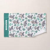Aangepaste naam Leuke Koalas Patroon Bad Handdoek (Handdoek)