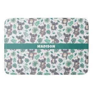 Aangepaste naam Leuke Koalas Patroon Badmat