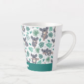 Aangepaste naam Leuke Koalas Patroon Latte Mok (Rechts)