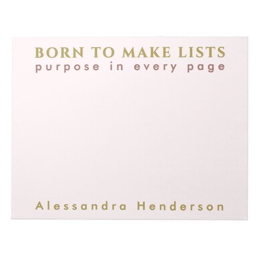 Aangepaste naam Leuke lijst Lover Minimalistische  Notitieblok (Voorkant)