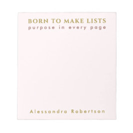 Aangepaste naam Leuke lijst Lover Pastel Roze Mini Notitieblok