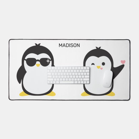 Aangepaste naam Leuke Pinguïns Bureaumat (Keyboard & Muis)