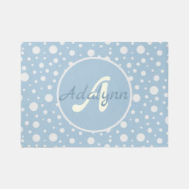 Aangepaste naam Leuke Polka Dot Pastel Blauw Kweke