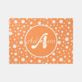 Aangepaste naam Leuke Polka Dot Pastel Sinaasappel