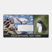 Aangepaste naam Leuke Puffins Bureaumat (Keyboard & Muis)
