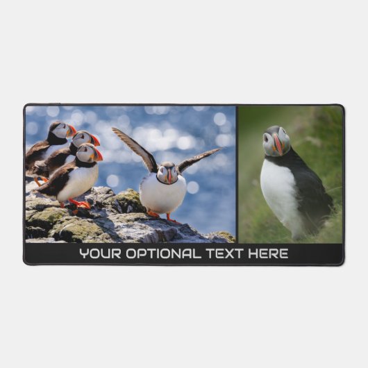 Aangepaste naam Leuke Puffins Bureaumat (Voorkant)