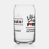 Aangepaste naam LEVEN ZOALS POKER Blikvorm Glas (Rechts)