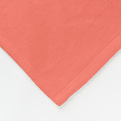 Aangepaste naam levendig levendig koraal minimalis fleece deken (Hoek)