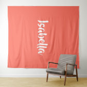 Aangepaste naam levendig levendig koraal minimalis wandkleed (In Situ (horizontaal))