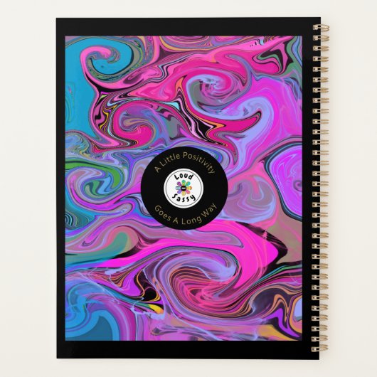 Aangepaste naam levendige kunsterpanner planner (Achterkant)