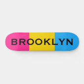 Aangepaste naam LGBTQ Rainbow Pansexual Pride Flag Persoonlijk Skateboard (Horizontaal)