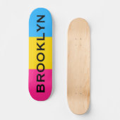 Aangepaste naam LGBTQ Rainbow Pansexual Pride Flag Persoonlijk Skateboard (Voorkant)
