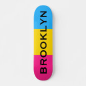 Aangepaste naam LGBTQ Rainbow Pansexual Pride Flag Persoonlijk Skateboard (Voorkant)