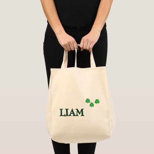 Aangepaste naam Liam Tote Bag (Voorkant (product))